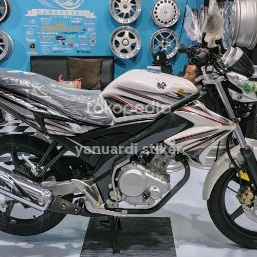 PREMIUM STRIPING STANDAR ORI LIST STIKER VIXION TAHUN 2012 BODI PUTIH LAMA OLD