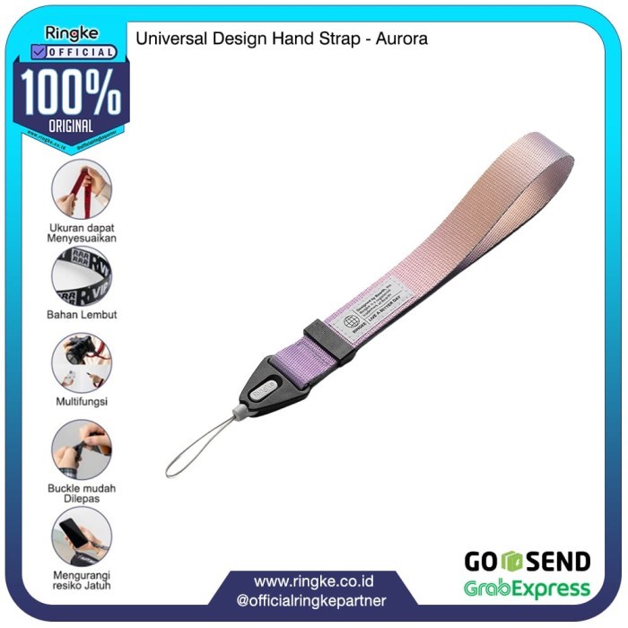

Ringke Hand Strap Aurora Adjustable Nylon Lanyard Hp Tali Handphone Terlaris