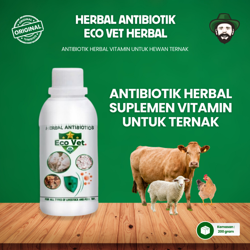 Eco Vet Herbal Antibiotik 200 gram - Ecovet Original 200 gr - Ecovet By Garden