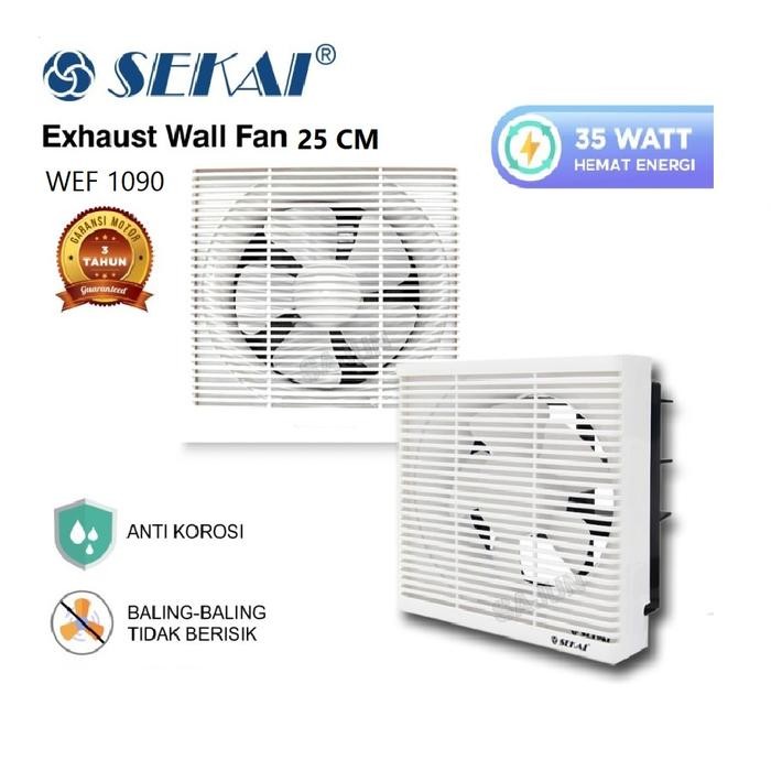 Sekai Kipas Angin Hisap Dinding W 1090 Wall Exhaust Fan Hexos 10"