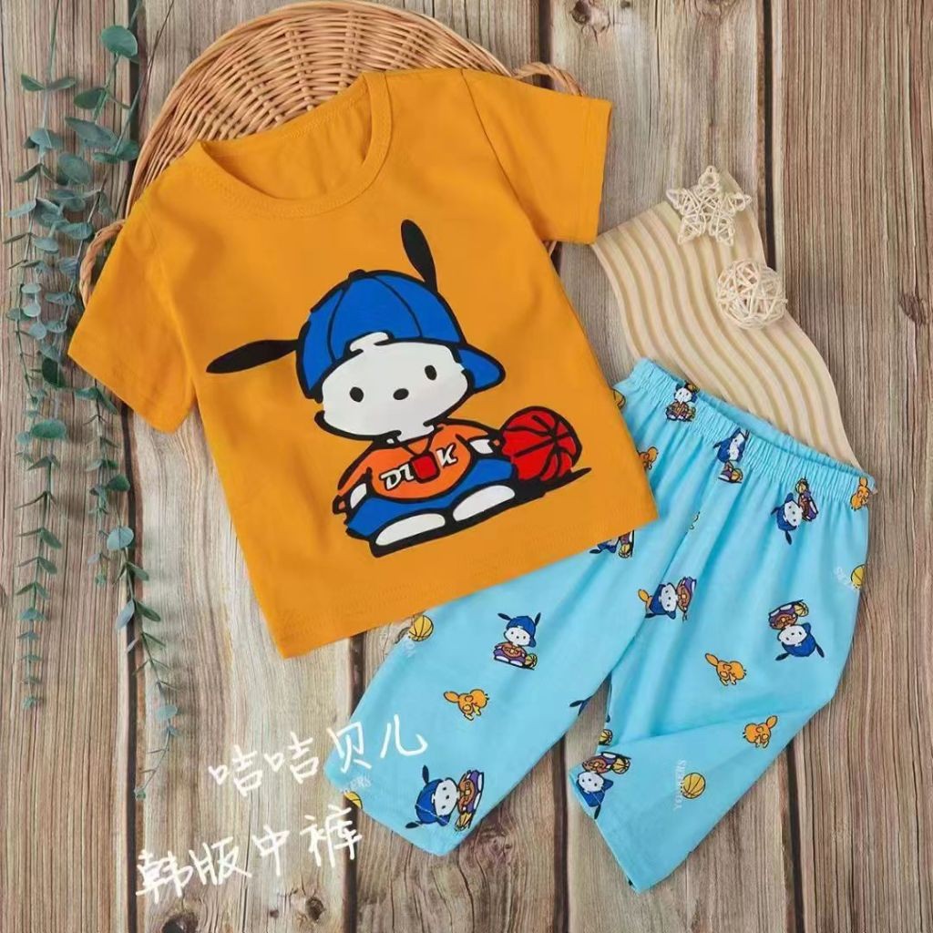 RB223 FORSLEEP HPL2310-HPL2313 JIJIBEIER Setelan 1-9T Atasan Lengan Pendek Celana 7/8 Baju Tidur