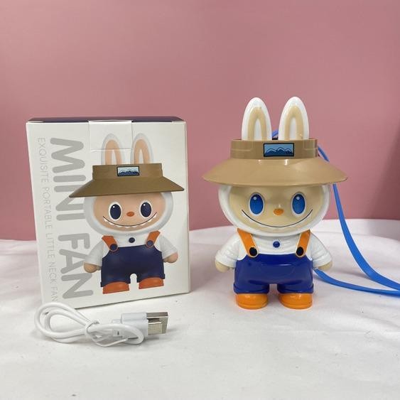 Terlaris Kipas Angin Kalung Labubu Usb Portable Fan Mini Fan Kipas Usb Kipas Kalung Labubu Rabubu