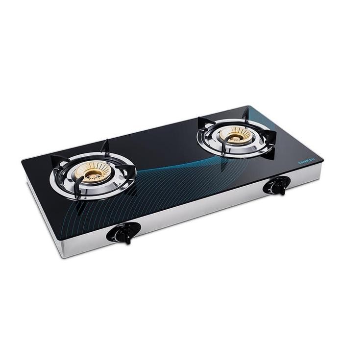 Sanken SG-363 Kompor Gas 2 Tungku Kaca Kompor Dua Tungku