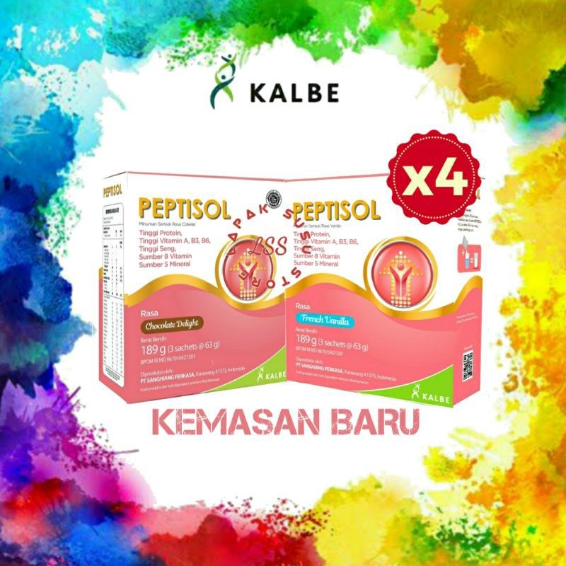 

4 Box Peptisol 189/180 Gram French Vanilla