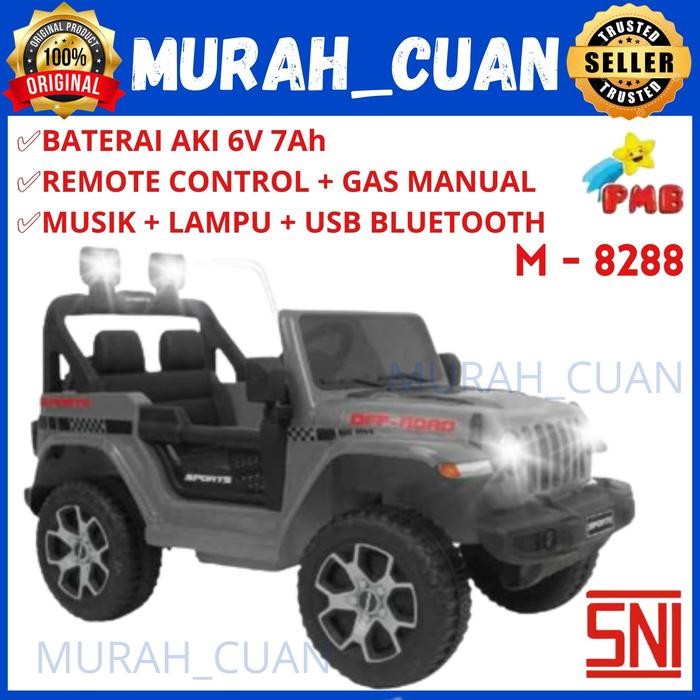 Mobil Aki Jeep Off Road Pmb M 8288 M8288 M-8288 Mainan Mobilan Anak