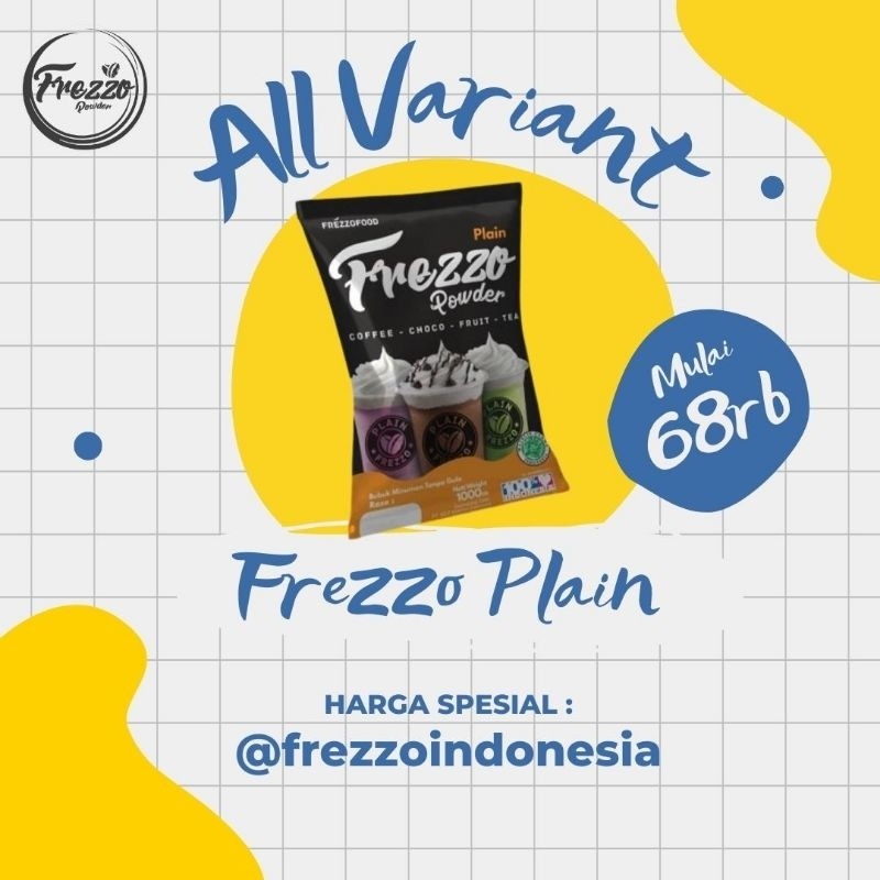 

Bubuk Minuman PLAIN ALL VARIAN 1kg ( Tanpa Gula)/ Minuman kekinian termurah dan terlaris/Frezzo