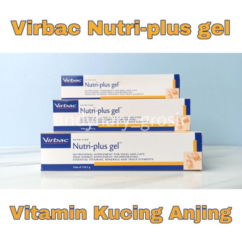 Virbac Nutri-Plus Gel 120,5 Gram Vitamin Anjing Kucing Nutri Plus Gel Original ( KEMASAN BESAR )