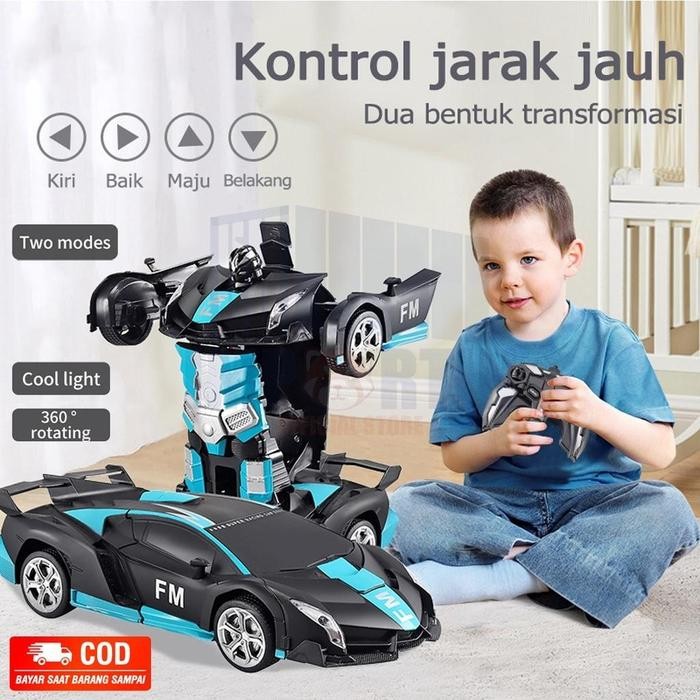 Duffy ToysMainan Mobil Remote Control Robot / Remote Control Mobil Sport Car Robot Transform / Rc