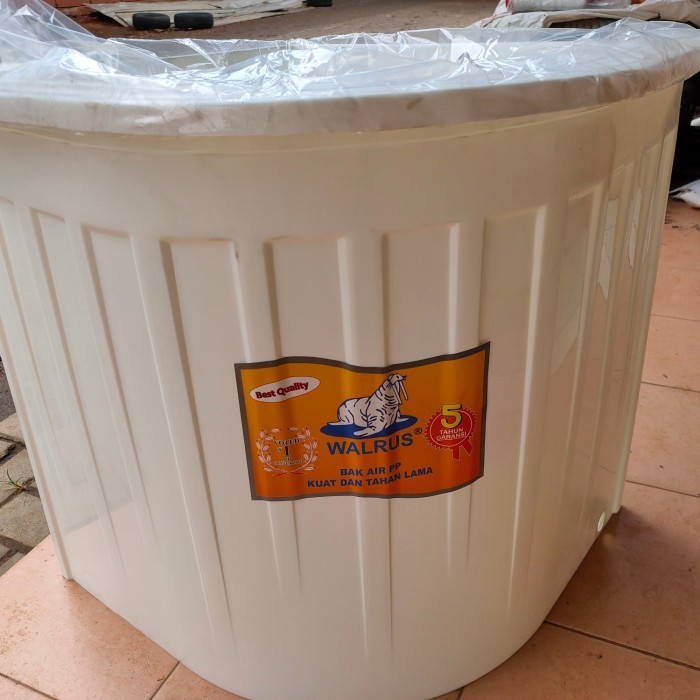 Gentong Bak Mandi Ember Besar Jumbo Xtra PVC Lux Premium Walrus Putih