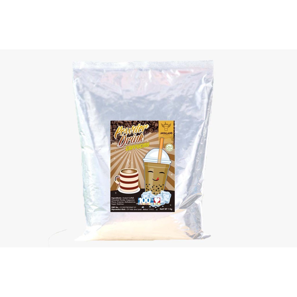 

Javaland Bubuk Minuman Rasa Cappucino 500 gram - Regular Plain Bubble Powder Drink Boba