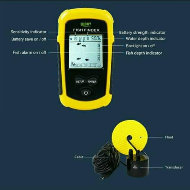 Fish Finder Lucky Portable Alat Diteksi Sonar Ikan Fishfinder