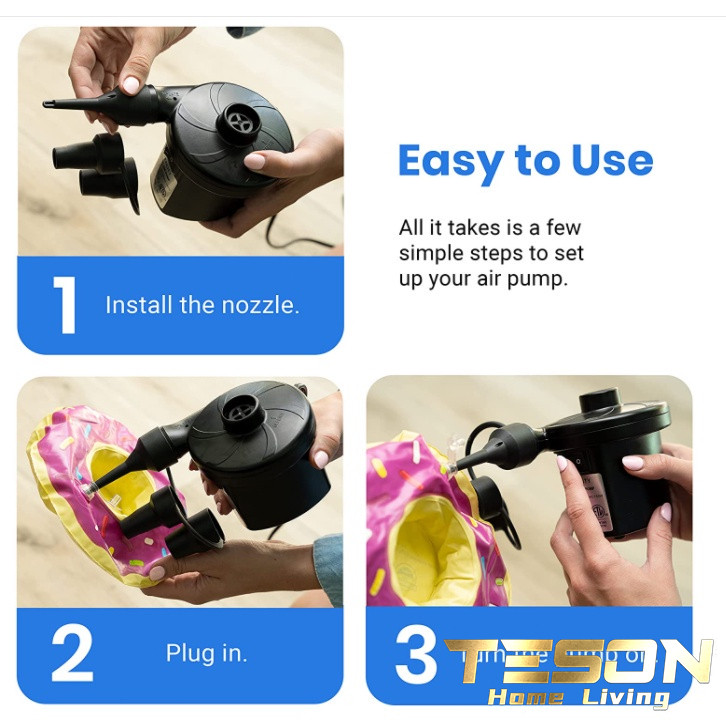 Pompa Angin Elektrik AC Kasur Sofa Kolam / Electric Air Pump Vacum