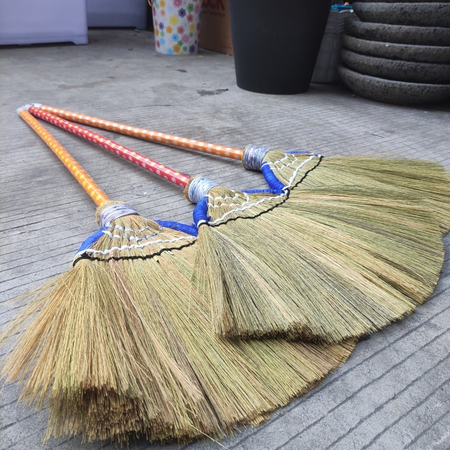 Premium Sapu Ijuk Raskam / Sapu Ijuk Rumput / Sapu Lantai / Sapu Jadul / Floor Broom Rumput