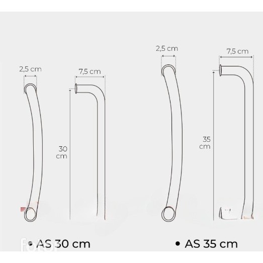 Handle Lengkung / Handle Pisang / Handle Pintu Aluminium Lengkung