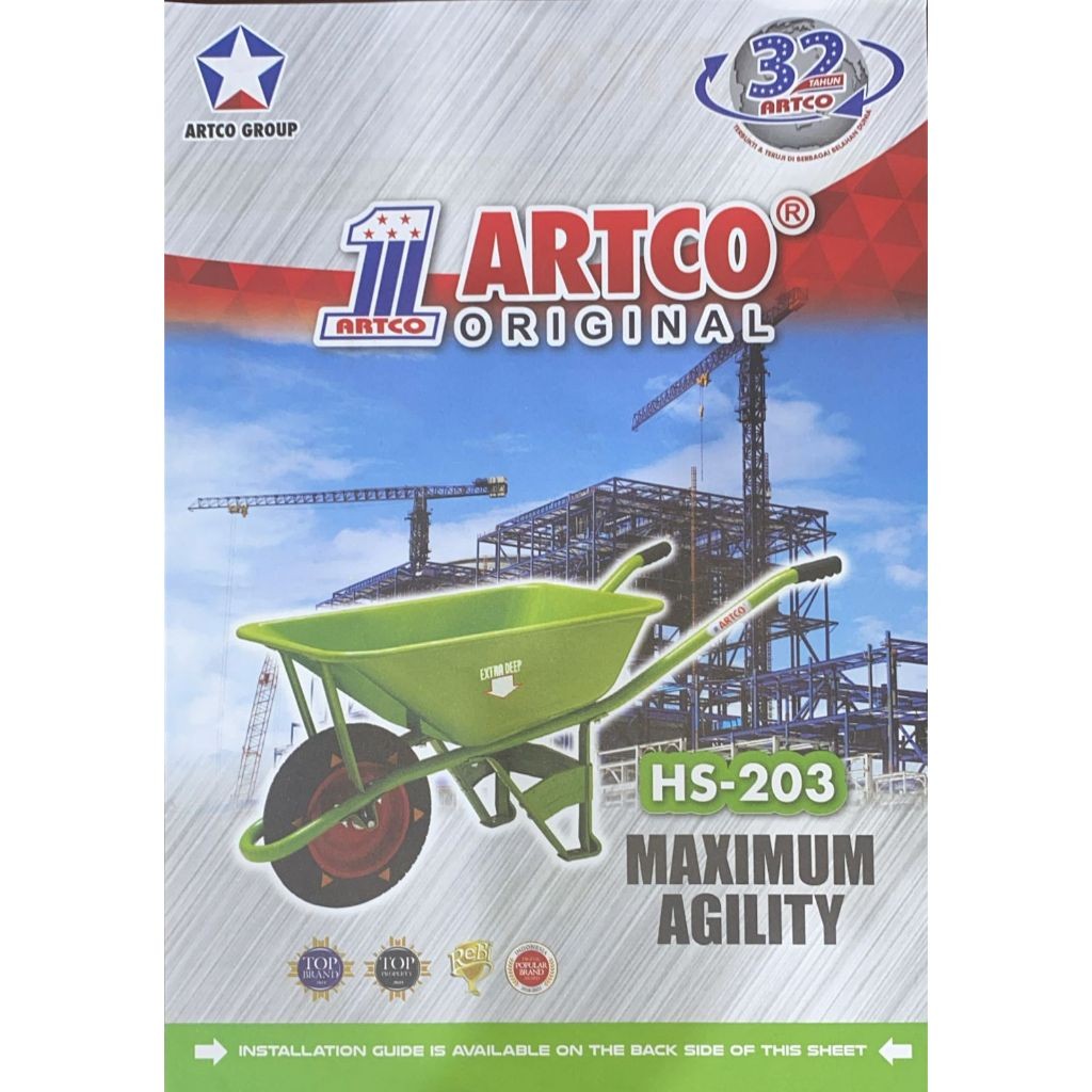 Gerobak Sorong Dorong Pasir Cor Artco Original Angkong