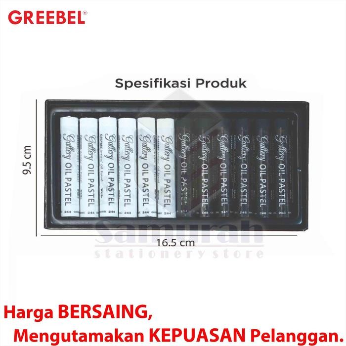 

Art - Crayon Greebel Artist 12 Pcs Hitam - Putih / Krayon Gambar Oil Pastel Profesional Bw Black -