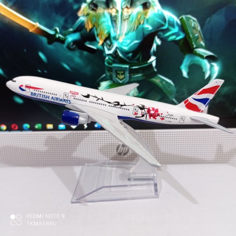 Pajangan Miniatur Diecast Pesawat British Airways