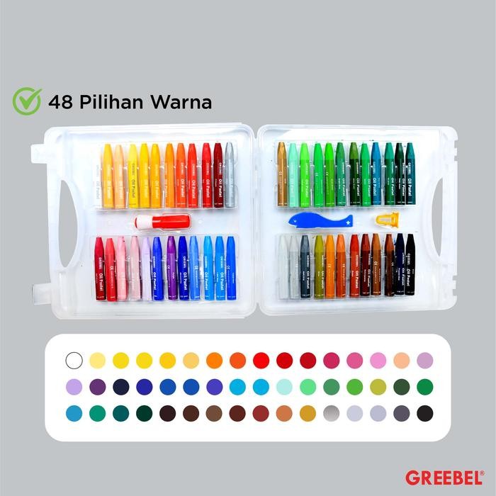 

Art - Greebel Crayon Krayon Kids Oil Pastel 48 Warna (Kop 48C) / Krayon Oil Pastel / Mewarnai /