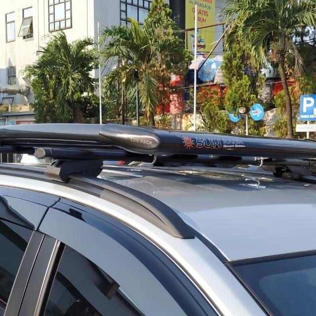 PREMIUM Roof rack bagasi atas+ cross bar mobil all new rush Terios plastik