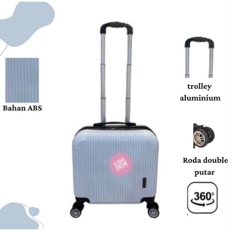 KOPER KABIN 2018 17INCH POLO FANS / GLOBAL SNOW TERMURAH / KOPER BATINDO Koper Pramugari / Koper