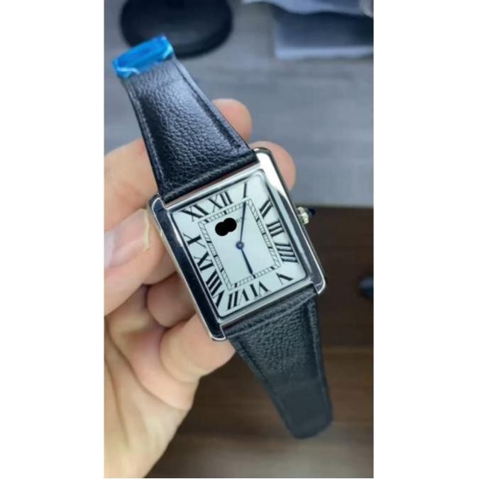 Akh Watch171 Jam Tangan Luxury Pria Tank Solo Large Leather 33Mm Jam Tangan Mewah Pria Luxury Watch