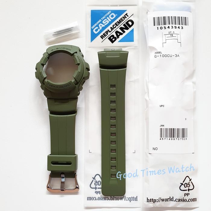 Paket Strap Bezel G-Shock G-100Cu-3 G 100Cu G 100 Casio Original