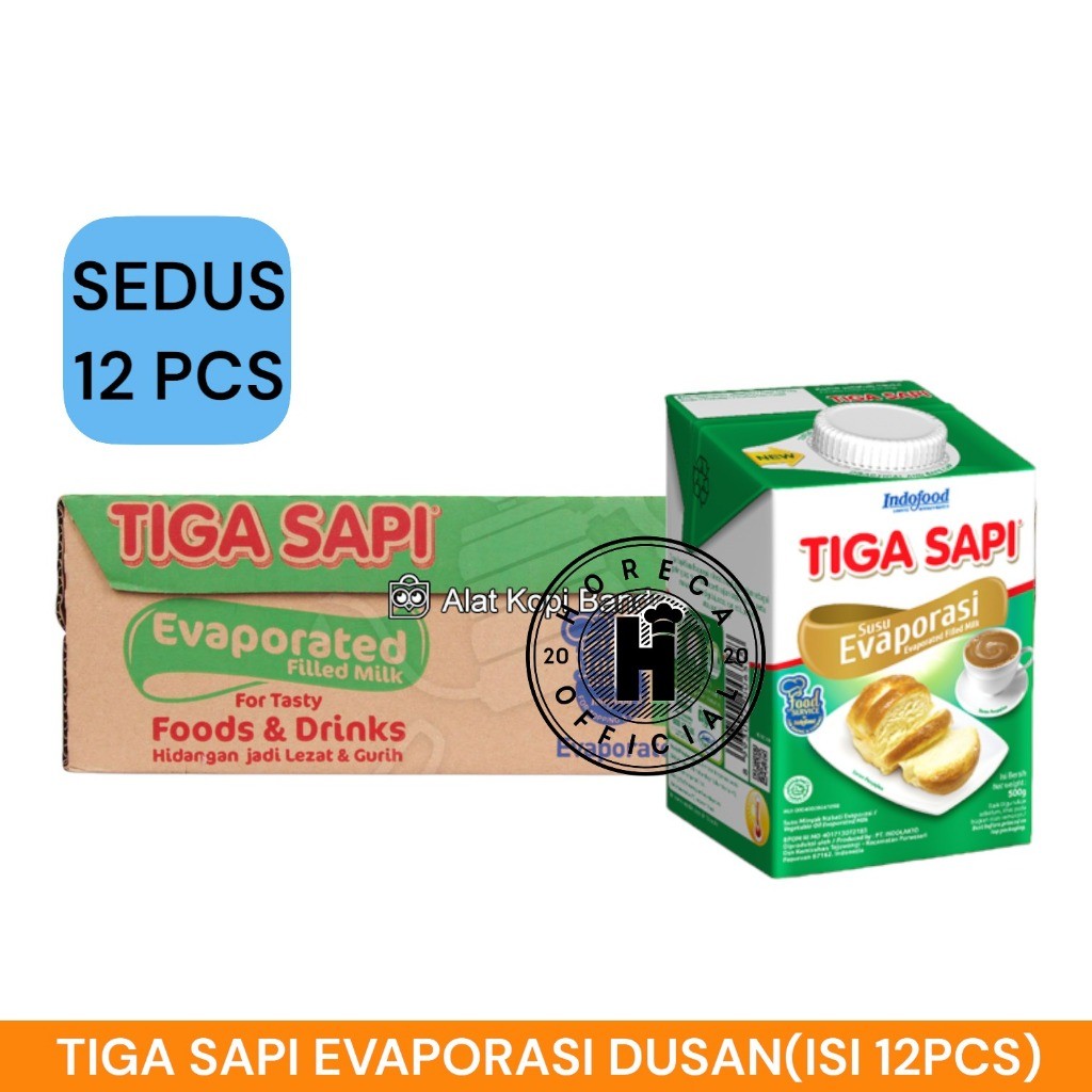 

EVAPORATED MILK TIGA SAPI/SUSU EVAPORASI TIGA SAPI 500GR PERDUS