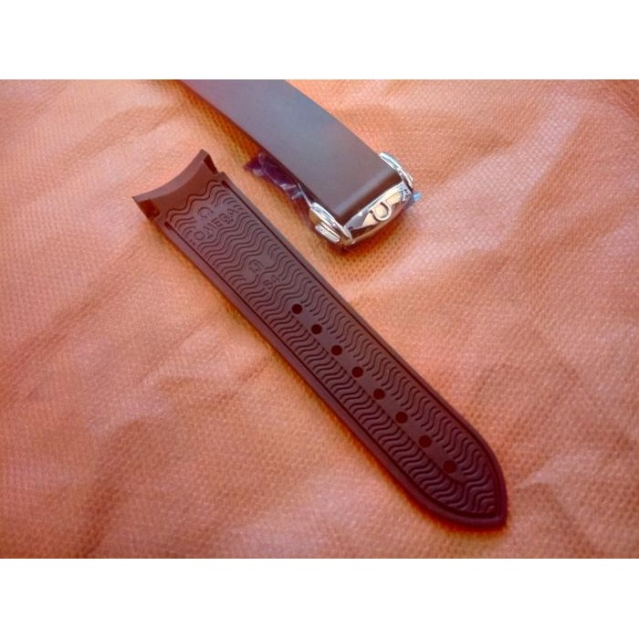 20Mm Omega Seamaster Curved Rubber Strap Diver Tali Jam Tangan Omega