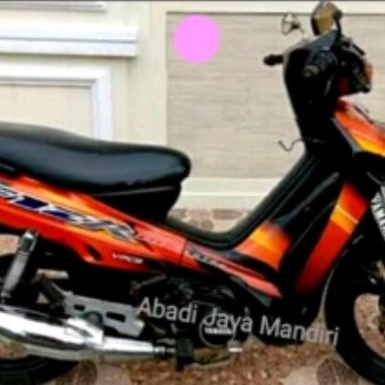 PREMIUM Lis Striping Stiker Body Yamaha Fizr F1Zr Oren Hitam Oren 2003 Asli