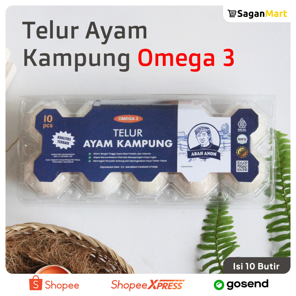 

Telur Ayam Kampung Omega Abah Anom 10 Pcs