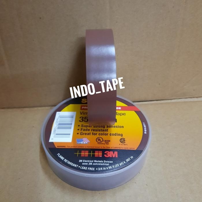 

Neosign - 3M Scoth 35 Brown Vinyl Electrical Tape Isolasi 3M Coklat Original