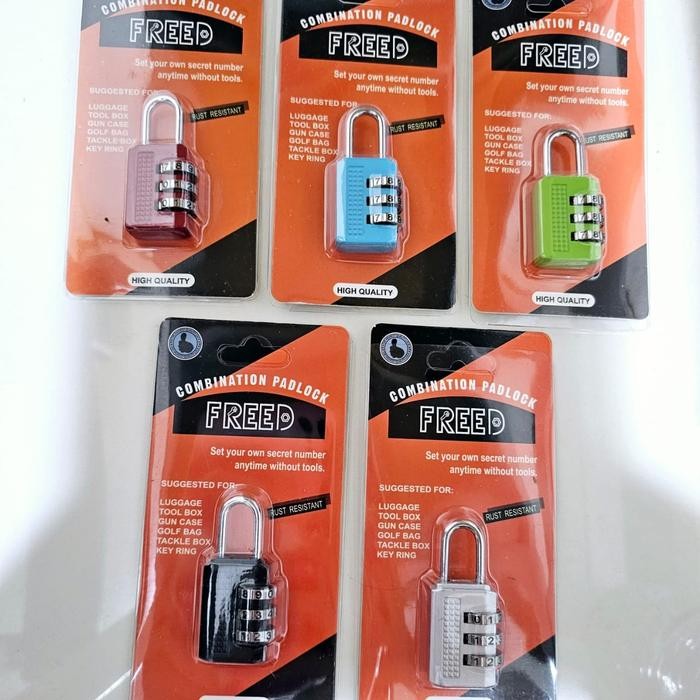 gembok koper warna kunci - gembok koper kunci otomatis - gembok kode nomor angka - gembok nomer