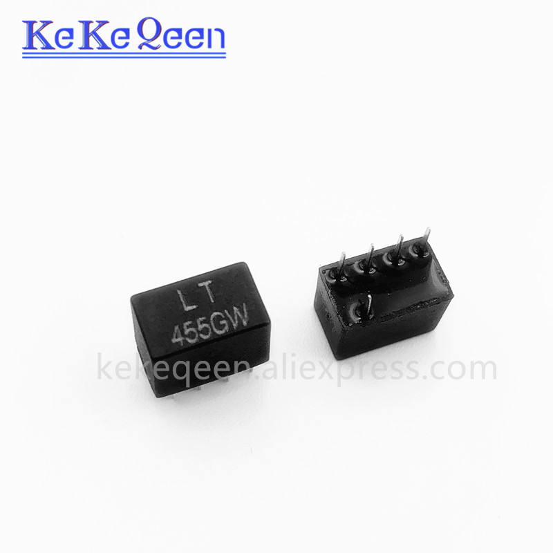 20Pcs/Lot LT455GW LT455G CQ 33-455G 455G LT455 1+4 5Pin DIP-5 455KHz ceramic filter For communicatio