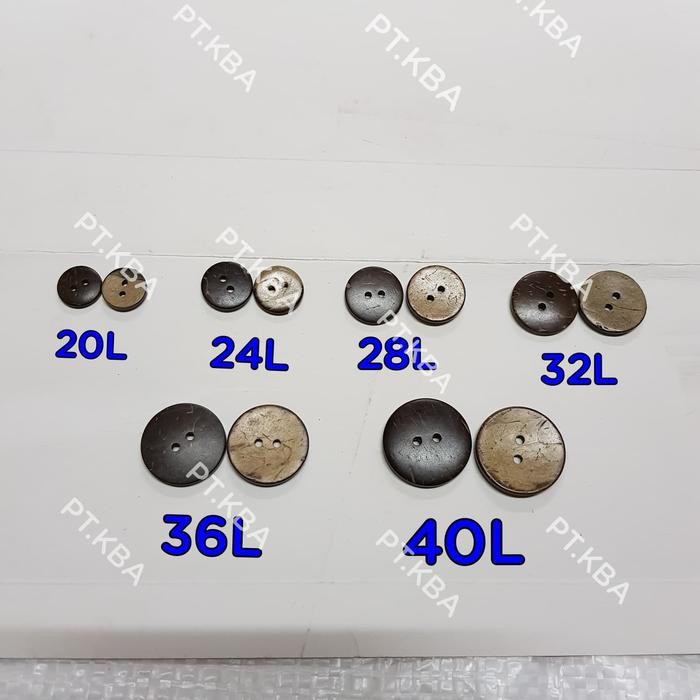 Kancing Kancing Batok 32L Coconut Shell Button Kancing Variasi Batok Kelapa