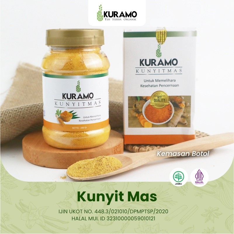

Jamu Serbuk Herbal Kuramo Kunyit Mas 200gr Mengatasi Gerd Asam Lambung Mual Dan Muntah Kemasan Botol
