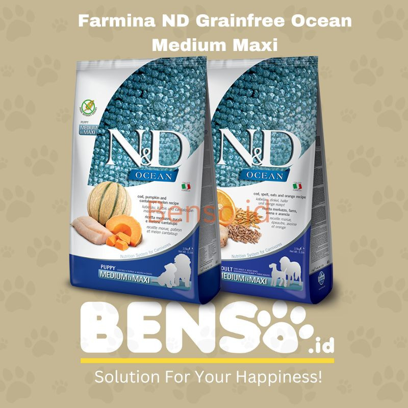 DOGFOOD FARMINA ND GRAIN FREE MEDIUM MAXI 12kg
