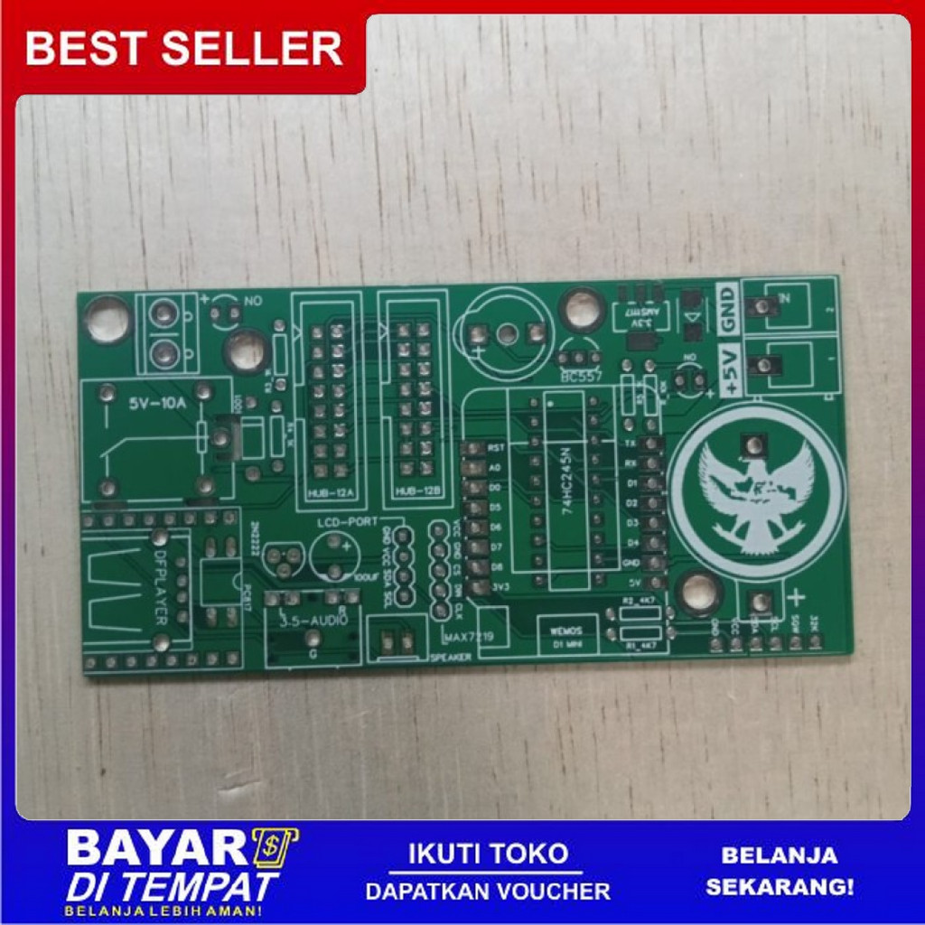 FREE ONGKIR 1Z1. PCB JWS ESP WEMOS D1 - PCB JWS ESP 8266 - PCB JWS P10 SINGLE COLOR BISA COD