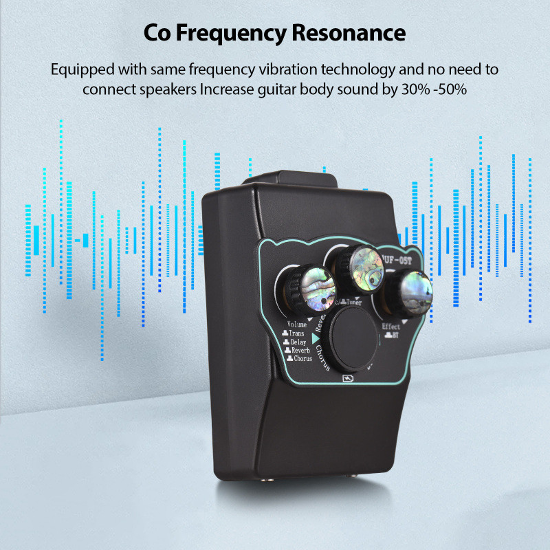 NEW Guitar Pickup Classical Guitar Vibration Pickup BT Accompaniment Resonance Pickup 3band EQ Equal