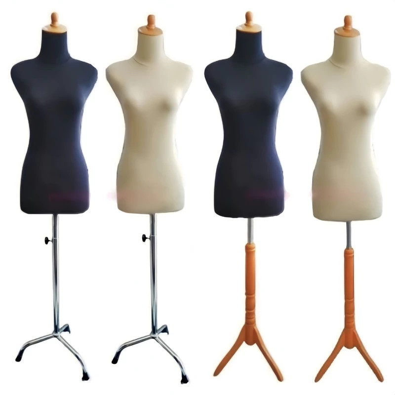 Manekin Wanita DM HITAM Lapis Busa Dressmaker - Patung Baju Dm HITAM Busa Pentul Set Tiang tusuk