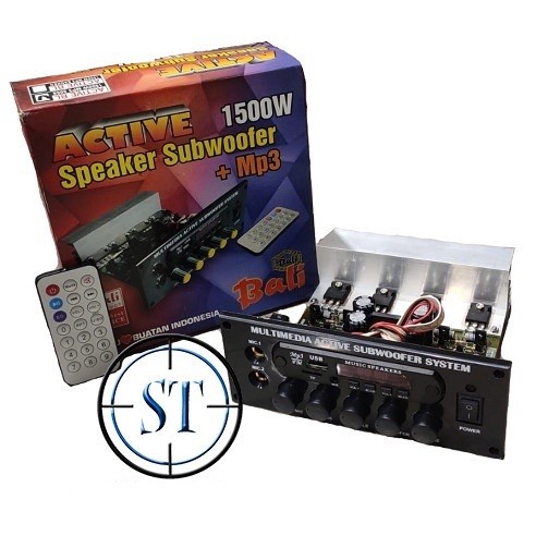 [YE] Kit Amplifier Speaker Active Aktip 1500W PMPO Stereo Multimedia Subwoofer System + MP3 Radio FM