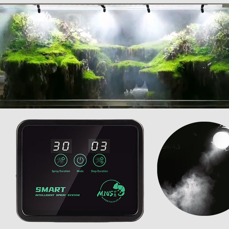 Sistem Semprotan Hutan Hujan Cerdas Pengatur Waktu Elektronik Fogger Reptil Kit Pelembap Terarium Ka