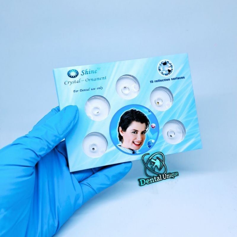 Diamond Shine ( rna ) Kristal Mengkilap Original Model Round Skyce Kristal Gigi Motif Bulat