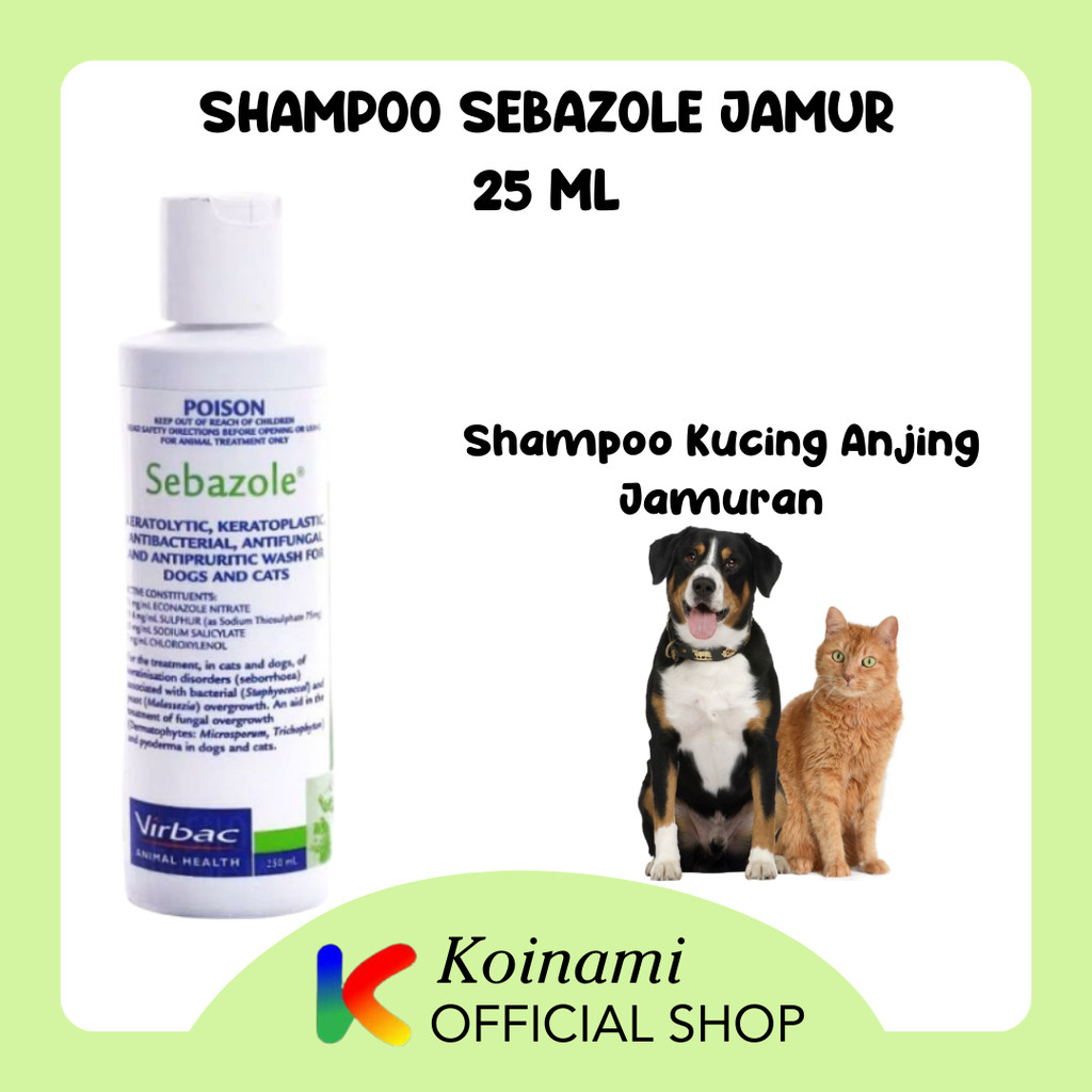 Sebazole 25 ml / Shampo Jamur Kucing Anjing Sebazole / VIRBAC