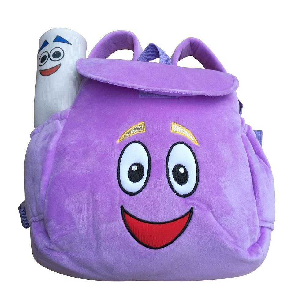 Tas Penyelamat Ransel Dora Explorer dengan Peta, Mainan Pra-Taman Kanak-kanak Hadiah Gadis Natal Ung