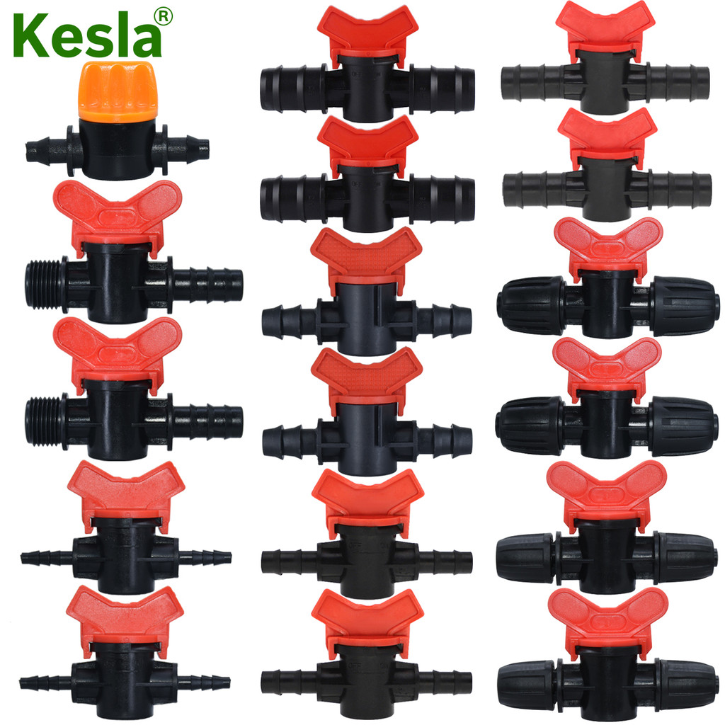 KESLA 16Mm 20Mm 25Mm 4/7Mm 8/11Mm Selang Taman Konektor Duri Waterstop 1/4 1/2 3/4 Sistem Penyiraman