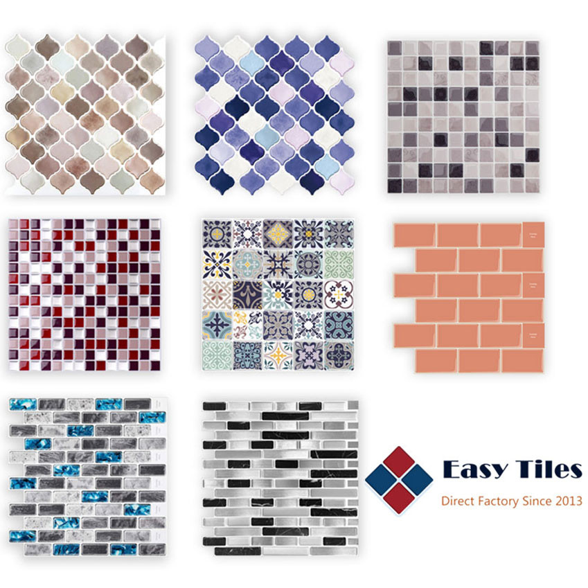 Stiker Dinding Dapur Backspalsh Ubin Kupas dan Tempel Bentuk Lentera 3D Wallpaper DIY Tahan Air Ubin