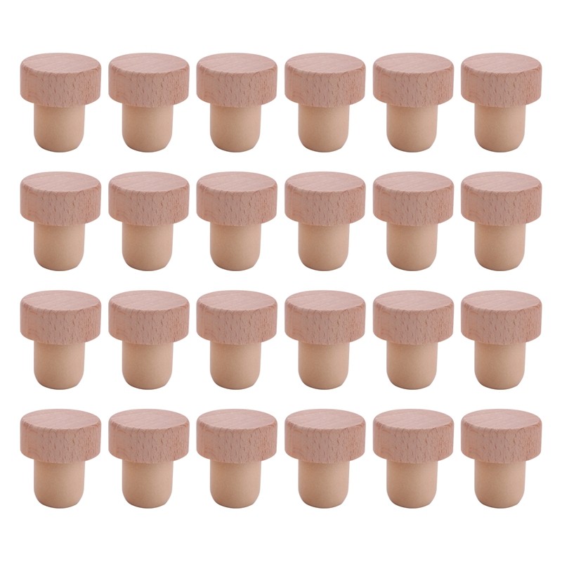 24 Buah Gabus Botol Anggur Sumbat Gabus Berbentuk T untuk Gabus Anggur Sumbat Anggur Sumbat Anggur D