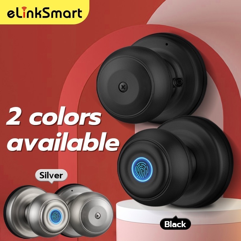 Ready Stock Tuya Kunci Pintu Sidik Jari Kenop Pintar Kontrol Bluetooth Kunci Pintu Sidik Jari Kunci