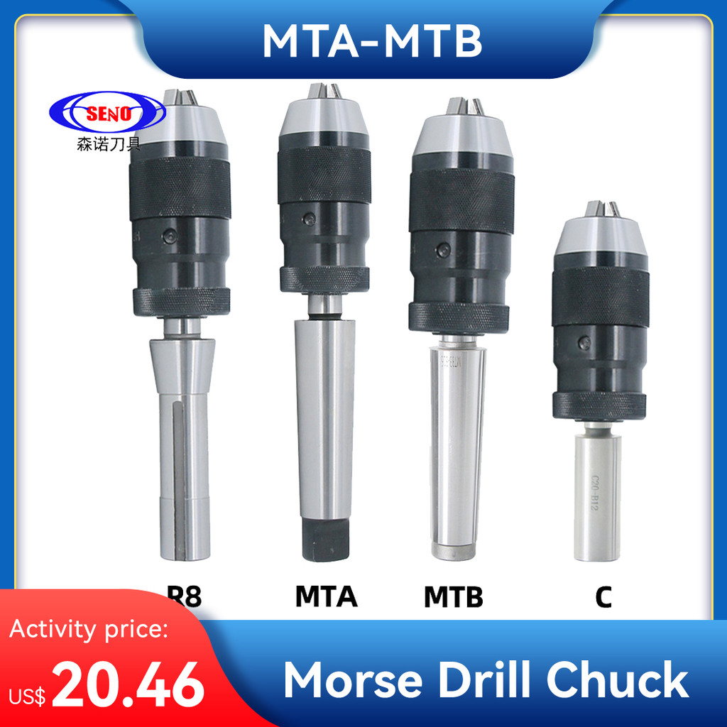 SENO B10 B12 B16 B18 Chuck Bor Pengencang Otomatis MT1 MT2 MT3 MT4 C6 C8 C12 C16 C20 R8 Mesin Bor Mo