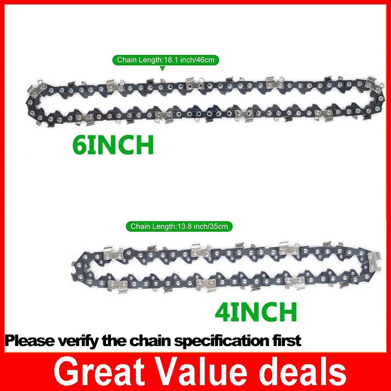 Gergaji Listrik 4 6 Inci Rantai Gergaji Baja Mini Gergaji Listrik Aksesori Rantai Pengganti Alat Lis